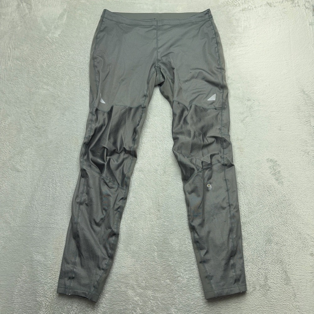 Mountain Hardwear Leggings Womens Medium Gray OL2314 Reflective Running Pants